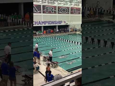 Video of Jay Owens (Lane 4 from bottom) SCHSL State Champs - 100 back