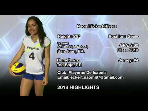 Video of Naomi Eckert (setter) class of 2019