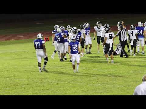 Video of First varsity game.  Center #79. Stepped up when the starter got hurt. 