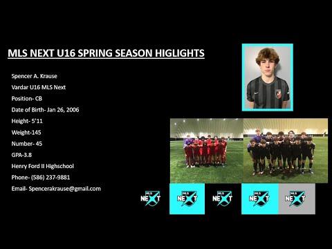 Video of Spencer Krause U16-Vardar 2021 MLSNEXT SPRING and MLSNEXT FEST HIGHLIGHTS