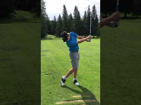 Video of 7 Iron down line & face on in continuous loop