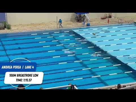 Video of Andrea Perea | 100m Breastroke LCM (1:15.57) 
