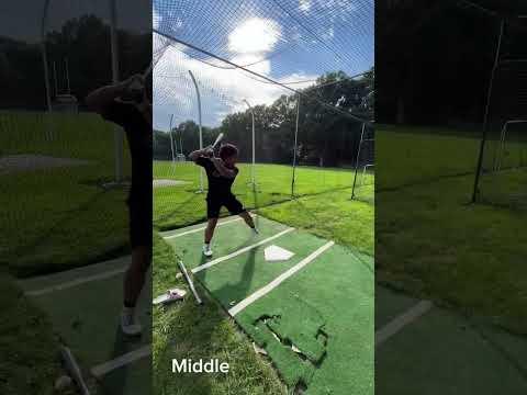 Video of Derek Davis front toss cage work 