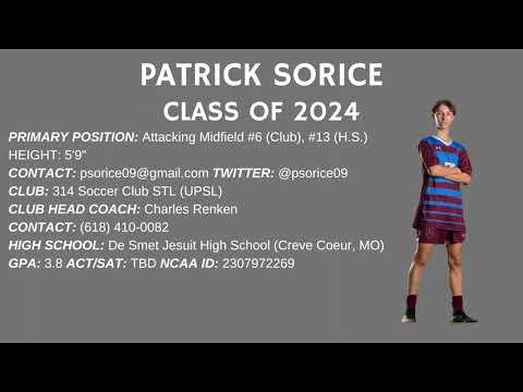 Video of PATRICK SORICE CLASS OF 2024 RECRUITMENT VIDEO  2