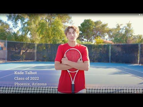Video of Kade Talbot College Tennis Recruitment Video