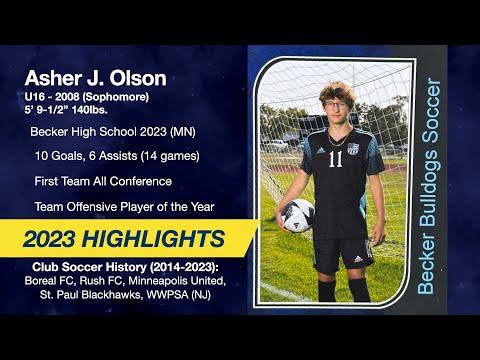 Video of Asher Olson (U16, Sophomore) Soccer Highlights Fall Season 2023