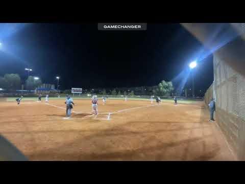 Video of Catch in right field foul territory and throw to 2nd base to hold runner