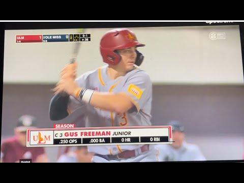 Video of Gus Freeman - ULM vs. Ole Miss Baseball