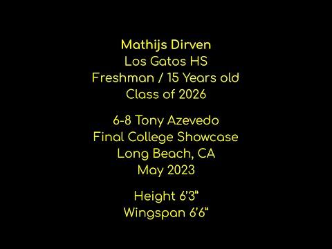 Video of 2023 (May) - 6-8 Tony Azevedo - Final college showcase (Long Beach, CA)