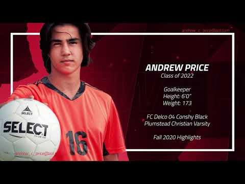 Video of Fall 2020 Highlights, Andrew Price, Class of 2022 GK