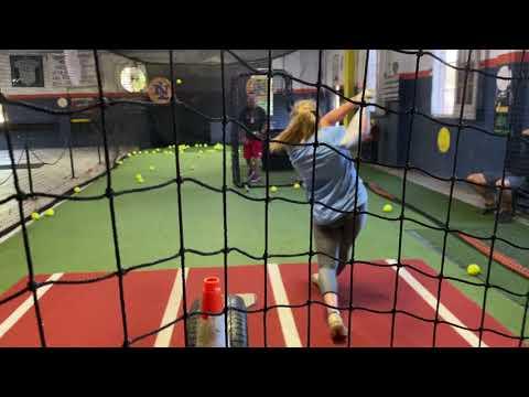 Video of Batting practice with Coach Todd, June 2021