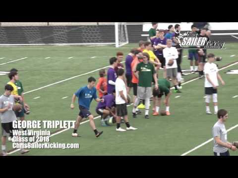 Video of George Triplett (2018) - Chris Sailer Kicking Camps (NC), March 2016