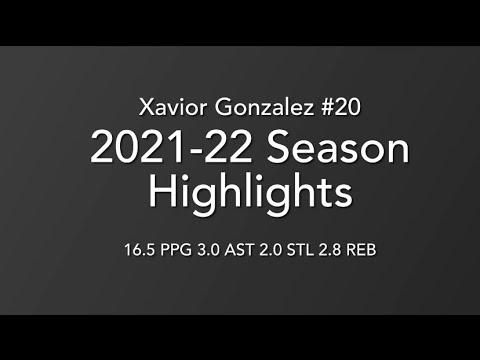 Video of Xavior Gonzalez 2021-22 Basketball Season Highlights 