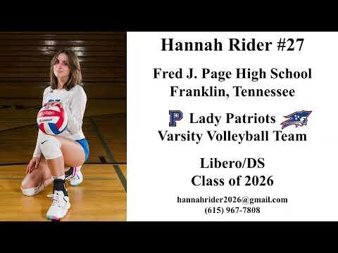 Video of 2022 Page HS Varsity Highlights - Digs & Saves