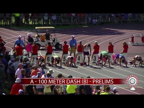 Video of 100 meter dash prelims/ lane 6