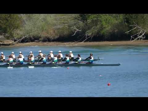 Video of 2024 King Cup 2K, 1V 8+, 2nd place 6:37.6 Bow Seat/Port, far lane/white hat