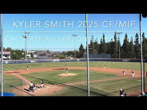 Video of Kyler Smith 2025   CF/MIF - Cal State Fullerton 11.19 - 2 for 3