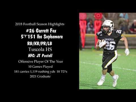 Video of 2018 Tuscola Sophomore Garrett Fox Football Highlights 