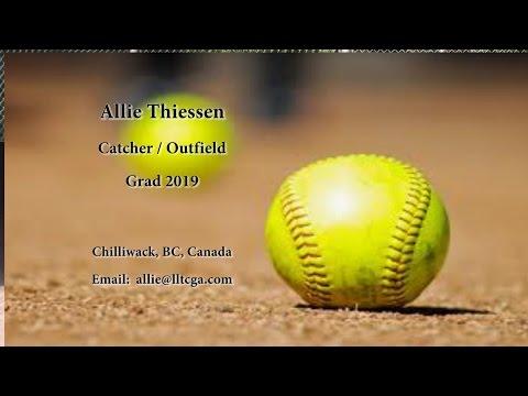 Video of Allie Thiessen - Grade 2019 - Catcher/Outfield