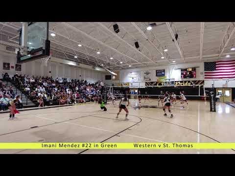 Video of (HS Season) Imani Mendez (Libero)- Western v St. Thomas 22-23