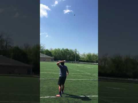 Video of 45 yard punt 