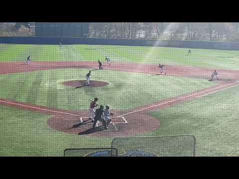 Video of 2 for 2 from behind the plate