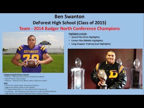 Video of Ben Swanton (Final Class of 2015 Senior Highlights - Film Includes: Center,Guard Plays) 