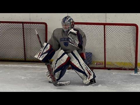 Video of Mia Gonsalves 2025 hockey goalie private lesson 