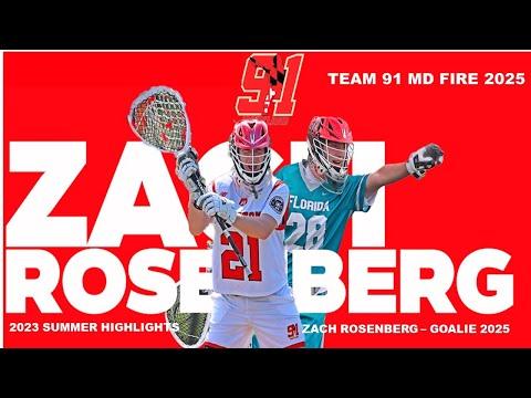 Video of Zach Rosenberg 2025 Goalie Team 91 MD - Summer 2023 Highlights 