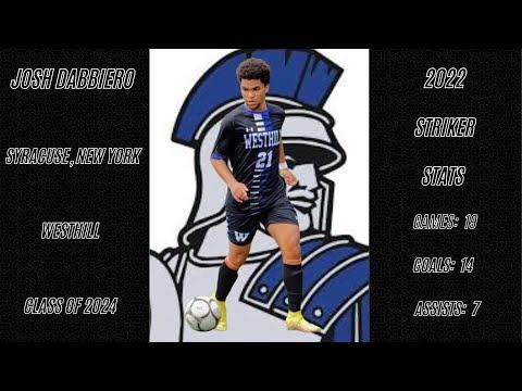 Video of Josh Dabbiero varsity soccer highlight reel(2021/2022)