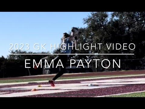 Video of Emma Payton 2023 ECNL GK Training Video