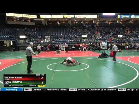 Video of Gage Wireman Pwca vs Michael Kinzel Btwa 2019 OAC Junior High State 138lbs 5th