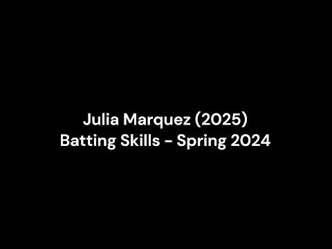 Video of Julia Marquez Batting Skills Reel Spring 2024