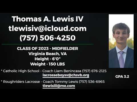 Video of Thomas Lewis 2023- Fall '21 Highlights