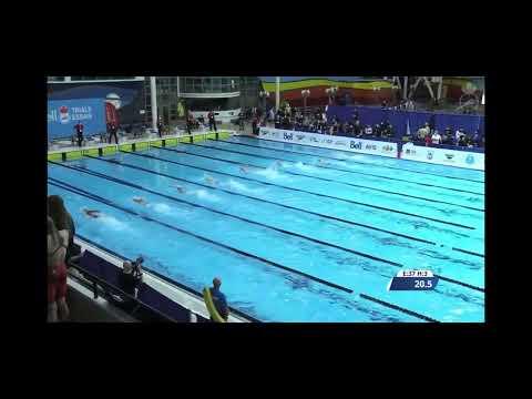 Video of 2022 Bell Canadian Swimming Trials - 100 Free Lane 3 -56.91