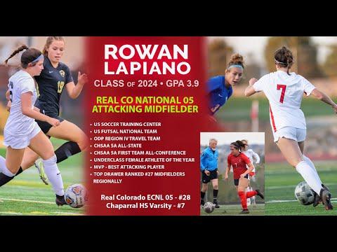 Video of Rowan LaPiano - REAL CO ECNL Highlights 2024