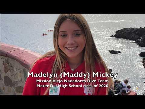 Video of Maddy Mickey Dive video class of 2020