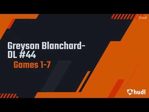 Video of Greyson Blanchard Varsity 2021 Games 1-7 Highlights