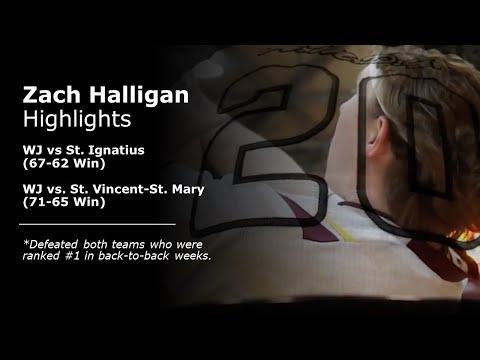 Video of Zach Halligan Highlights in Wins over St. Ignatius and St. Vincent-St. Mary's