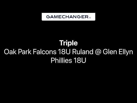 Video of Gartner Batting Triple Oak Park Falcons @ Glen Ellyn Phillies 18U 06/18/23