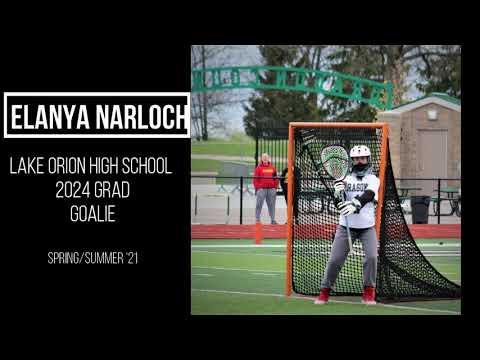 Video of Elanya Narloch (2024 grad Lake Orion High School) spring/summer '21