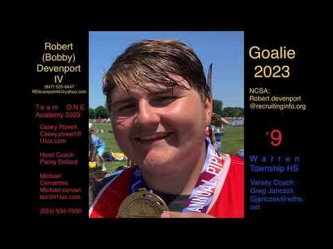 Video of Robert Devenport 2023 Goalie-Pipe City LAX Festival 2020 Champs Highlight Reel