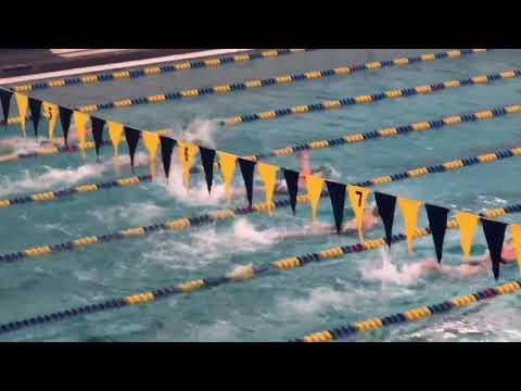 Video of 100 free, lane 4, green cap/black suit,  03/03/19