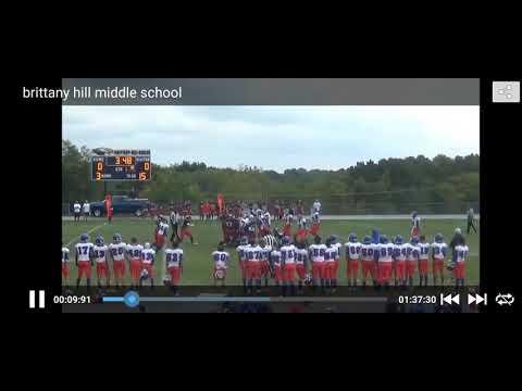 Video of Nuber 72 defensive highlights brittany hill middle school 