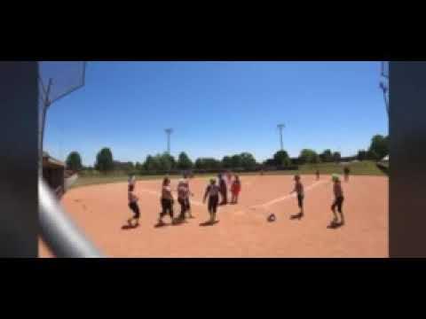 Video of Olivia Dunham grand slam on noblesville high school field age 13