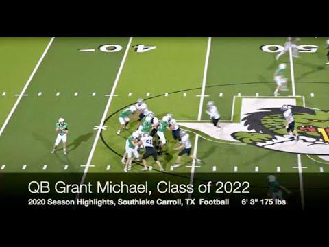Video of 2020 HIGHLIGHTS_GRANT MICHAEL QB