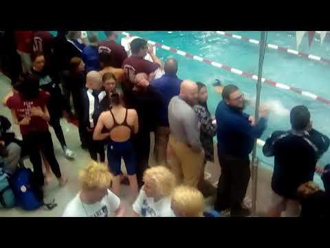 Video of 400 yard freestyle relay PIAA district IX finals