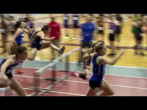 Video of 55mHH - 2/11/23 - DISTRICT E FINALS - Lane 3 - (2nd Place) *School Record: 9.34*