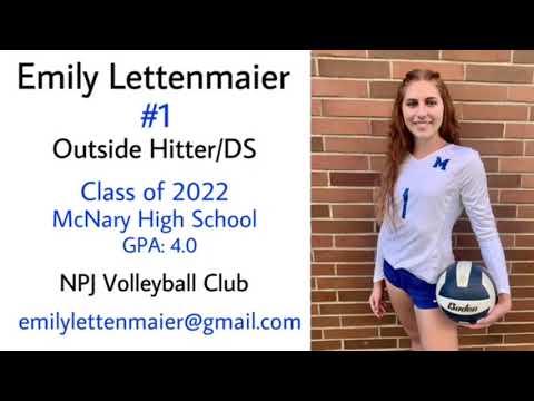 Video of Emily Lettenmaier - Class of 2022 - OH/DS - 2021 McNary HS Volleyball Season