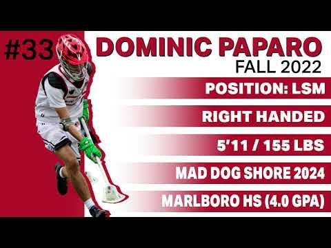 Video of Dominic Paparo (2024) LSM Fall 2022 Highlights